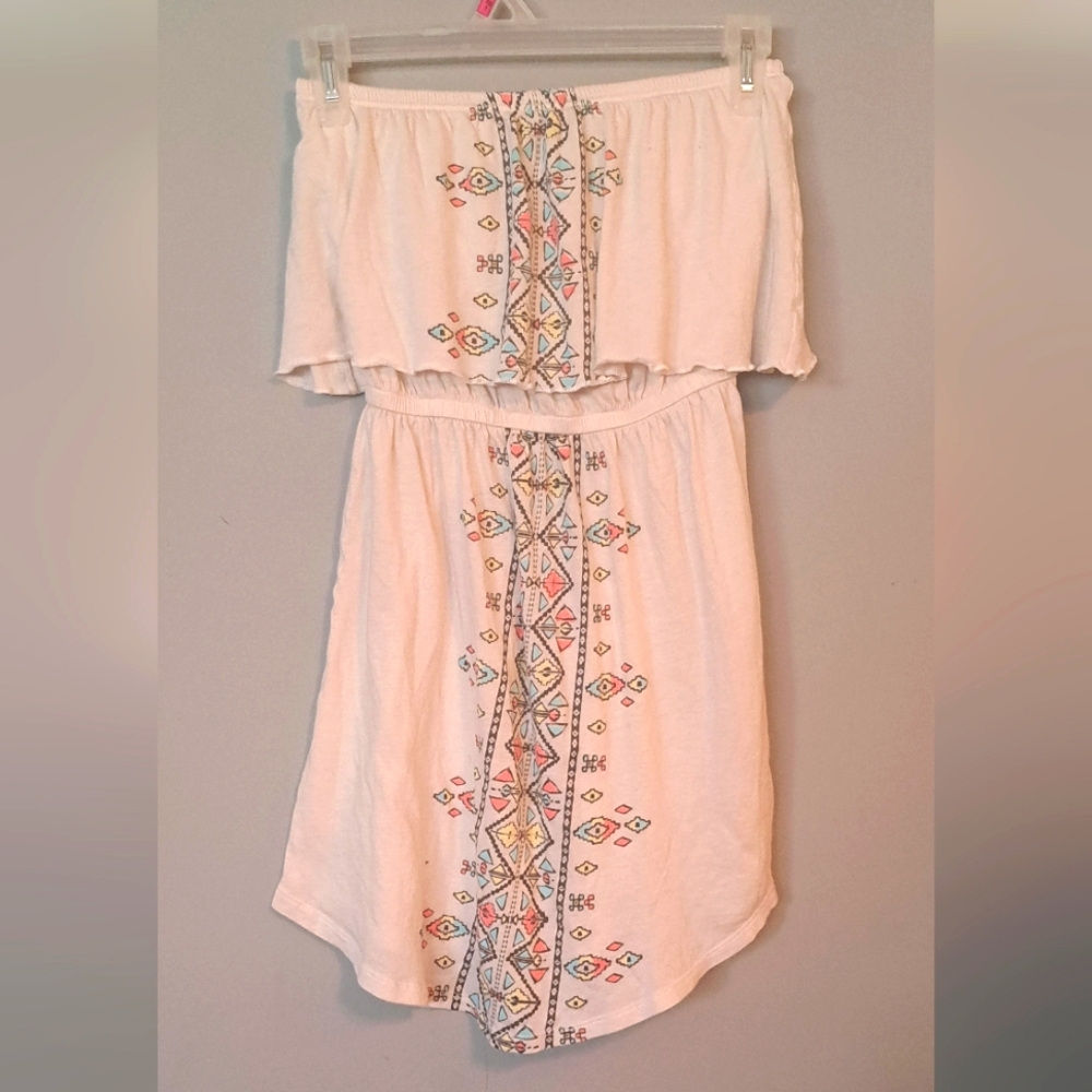 Billabong Small Summer Dress/Shirt Cream Aztec Print